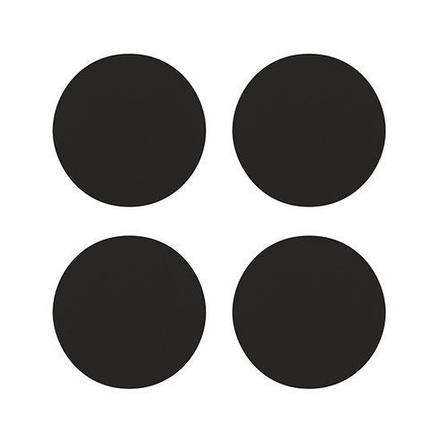 소이믹스 코테 가죽 티코스터 원형 4p 세트 LOF3C4P, 블랙