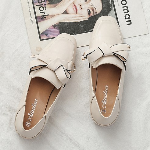콩 K SHOES 클래식리본 여성 플랫슈즈