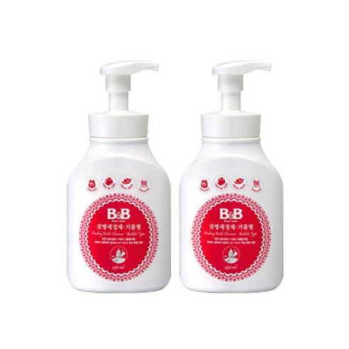 비앤비 젖병세정제 거품, 450ml, 2개