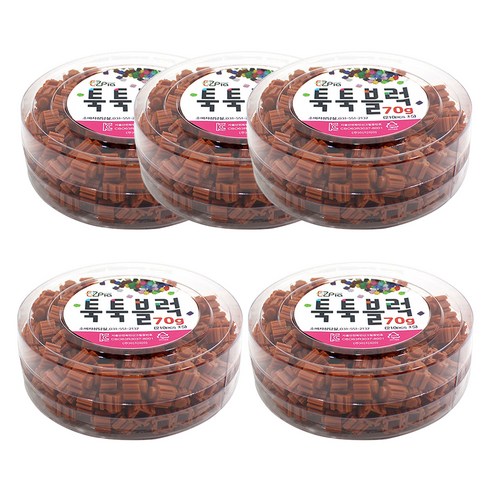 이지피아 툭툭 블럭 리필 70g 5p, 밝은밤색, 5개