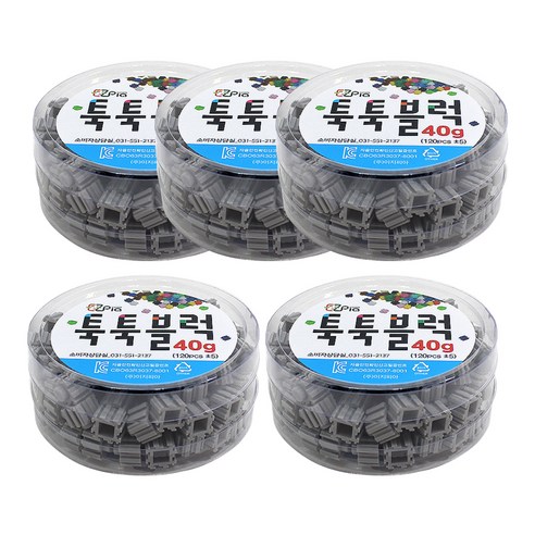 이지피아 툭툭 블럭 리필 40g 5p, 회색