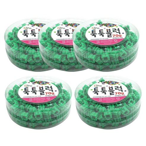 이지피아 툭툭 블럭 리필 70g 5p, 초록