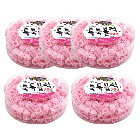 이지피아 툭툭 블럭 리필 70g 5p, 연분홍