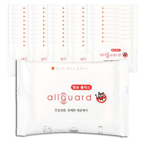 올가드 살균 소독 물티슈 휴대형, 10매, 50팩