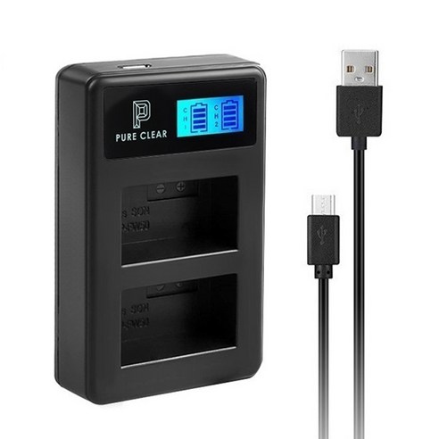 퓨어클리어 파나소닉 DMW-BLE9 LCD 듀얼 USB 호환충전기, JND-PURECLEAR-TWO