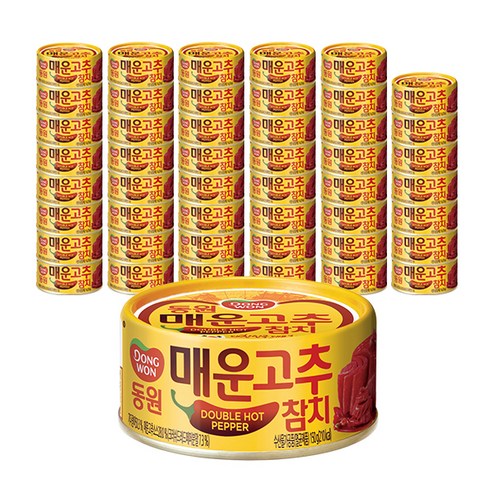 동원 매운 고추 참치 통조림, 150g, 48개