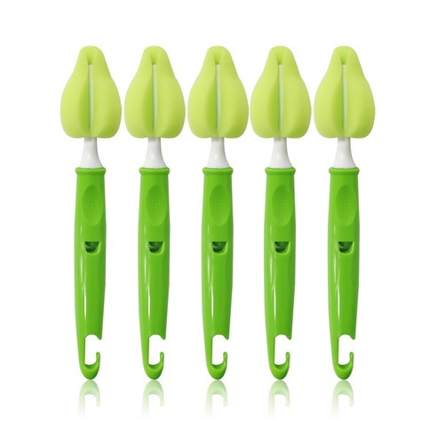 리에또 필터폼 젖꼭지세척솔 고리형, 5개, 그린