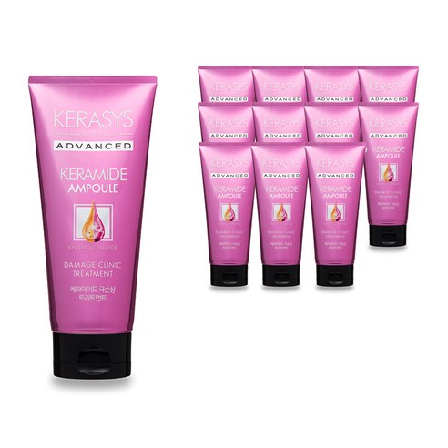 케라시스 케라마이드 극손상 클리닉 헤어 트리트먼트, 200ml, 12개