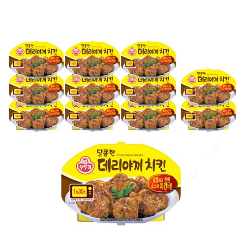 오뚜기 달콤한 데리야끼치킨 렌지, 180g, 12개