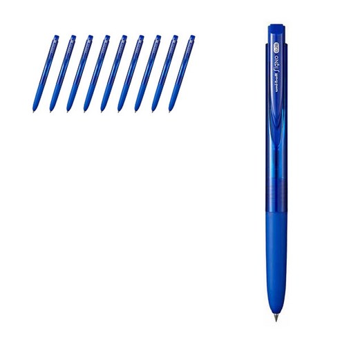 시그노 알티원 노크 젤잉크펜 UMN155 0.28mm, 블루(33), 10개
