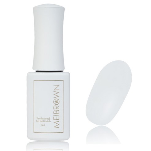 메이브라운 컬러 젤 6ml, M19 화이트네일, 1개