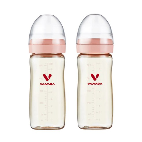 메똔느 X 바나다 PPSU 노꼭지 젖병 260ml, 파스텔핑크