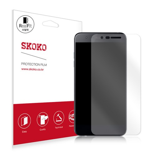 스코코 풀커버 리얼핏 휴대폰 액정보호필름 2p, 1세트