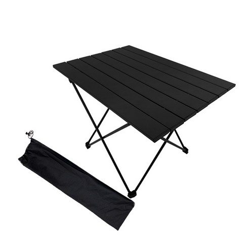 조아캠프 롤 캠핑 테이블 OT117 + 보관가방, 블랙