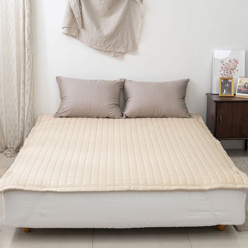 믹스앤매치 썬샤인 순면 밴딩 침대패드, 베이지
