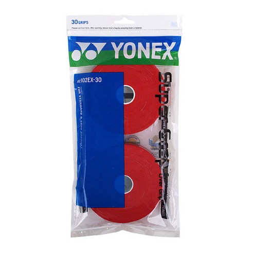 요넥스 30회분량 배드민턴 테니스 그립 AC-102EX-30, 레드