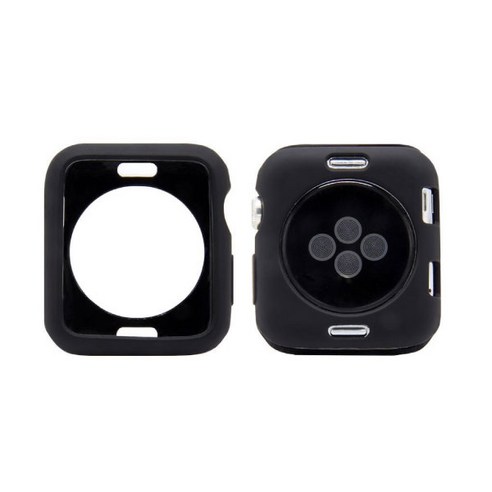 오펜트 애플워치 6/SE/5/4 호환 마카롱 무광보호 케이스 44mm, 블랙, 1개