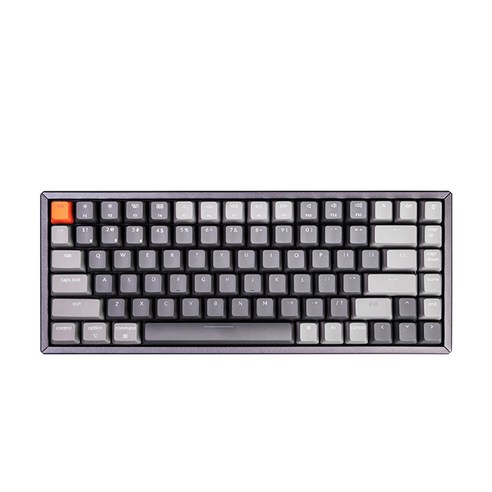 키크론 K2 기계식 텐키리스 무선 키보드 청축 RGB, 알루미늄 다크그레이, K2 84 RGB LED