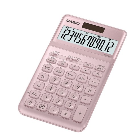 카시오 컬러 계산기 JW-200SC, 핑크, 1개