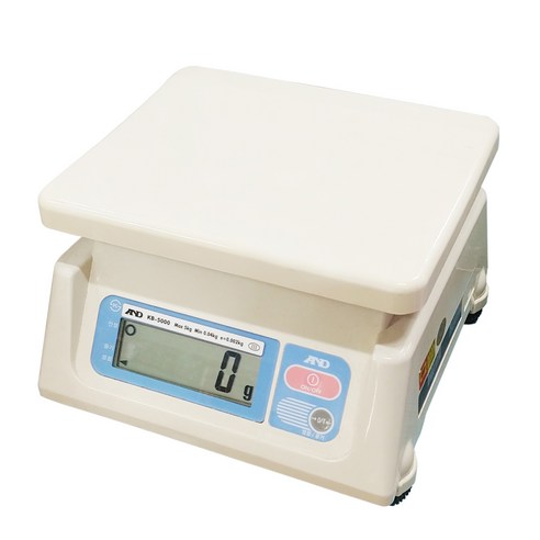 AND 단순 중량 주방 전자저울 KB-5000 2g 단위 최대 5kg, 혼합색상