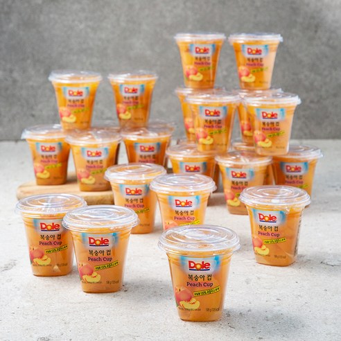 Dole 후룻컵 복숭아컵, 198g, 24개