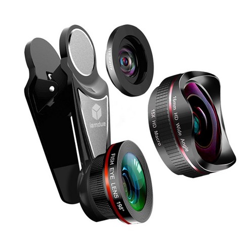 아이엠듀 스마트폰 카메라 광각 렌즈 세트 IMD-PSL16, 혼합색상, 1세트