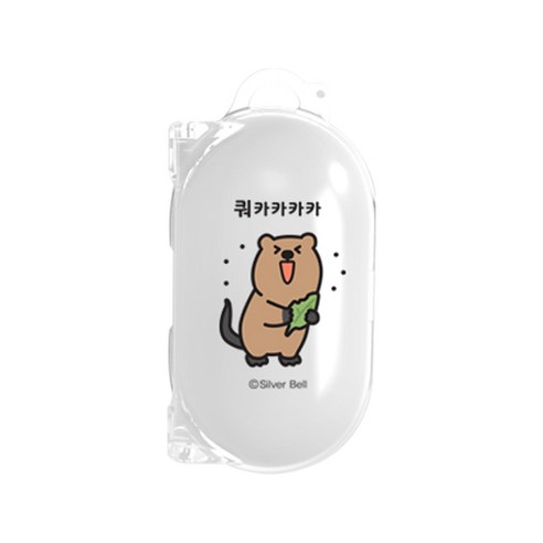 트라이코지 귀염뽀쨕 시즌3 갤럭시 버즈/버즈플러스 클리어 케이스, 쿼카카카