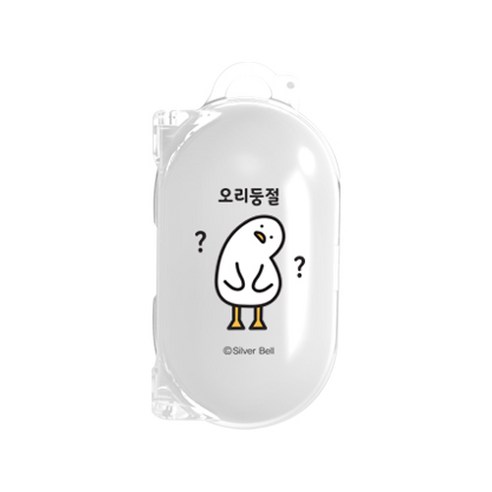 트라이코지 귀염뽀쨕 시즌3 갤럭시 버즈/버즈플러스 클리어 케이스, 단일상품, 오리둥절