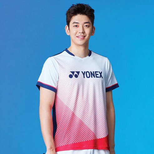 요넥스 남성용 배드민턴 라운드 티셔츠 201TS003M