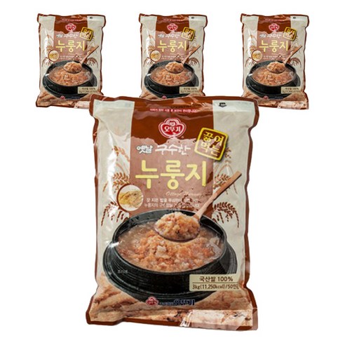 오뚜기 옛날 구수한 끓여먹는 누룽지, 240g, 3개