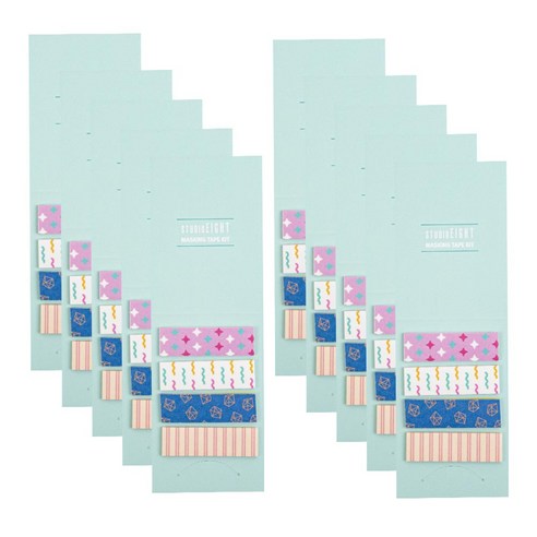 스튜디오에잇 마스킹 테이프 4종 세트 S 15 x 50 mm, 패턴, 10세트