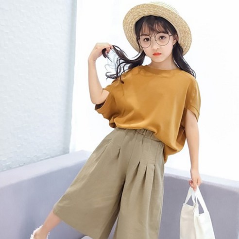 엔젤아이 여아용 가오리티 7부 통바지 상하의 세트