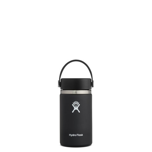 하이드로플라스크 와이드 마우스 보온 보냉 텀블러, 블랙, 354ml