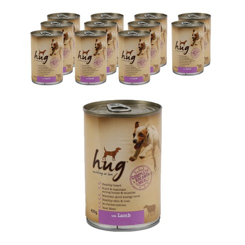 스내피톰 생후 3개월 이후 강아지 허그 파테 주식캔 12p, 램, 400g, 12개