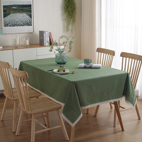 마켓감성 주방 심플레이스 식탁보, green, 90 x 135 cm