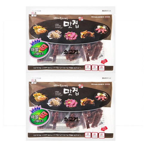 극상소재 맛집 스테이크 강아지간식 360g, 소고기, 2개