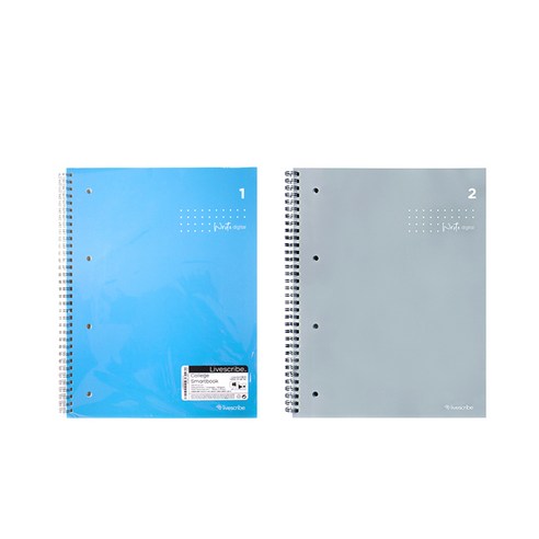 라이브스크라이브 컬리지 스마트북 2종 세트, 하늘색, 연한회색, 1세트