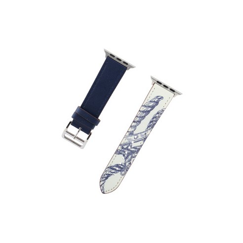 비쉐르 애플워치 3/4/5 로프픽 레더 밴드 세트 (38/40mm 호환 가능), 네이비, 1세트