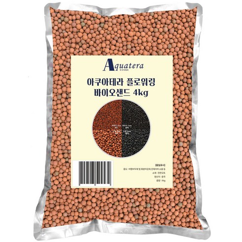 아쿠아테라 수족관 플로워링 바이오샌드 4Kg, 레드(노말), 1개