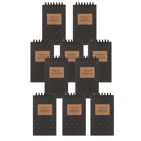 톡톡팬시 1000 포켓북 상철수첩 60매, 도트 블랙, 10개