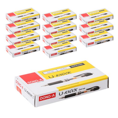 동아 유노크펜 0.7mm 12p, 레드, 12개
