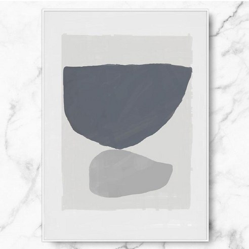 RYMD grey composition 메탈 액자, 화이트