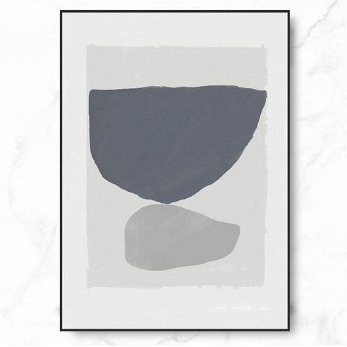 RYMD grey composition 메탈 액자, 블랙