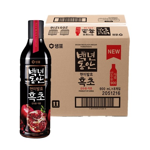 백년동안 흑초 산수유 석류, 900ml, 8개