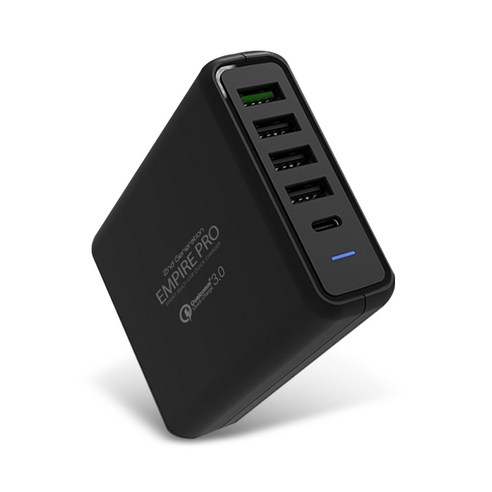 디씨네트워크 엠파이어 프로 5포트 QC3.0 PD 고속 멀티충전기 93W, 혼합색상, 1개