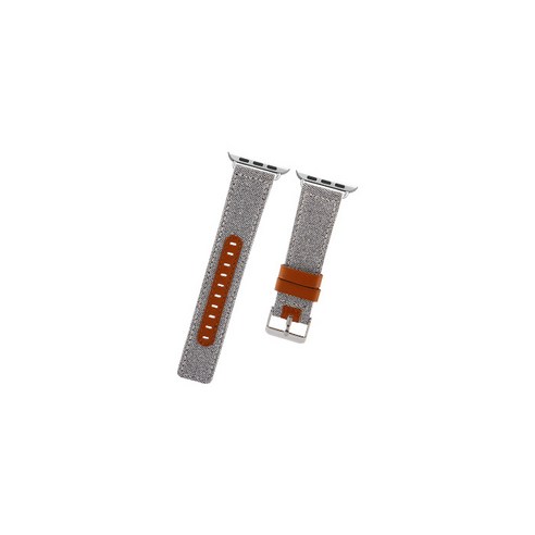 비쉐르 애플워치 3/4/5 모직패턴 레더 밴드 (38/40mm 호환 가능), 블랙, 1개