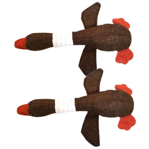 까꿍펫 천둥오리 강아지 봉제인형 20 x 32 cm, 브라운, 2개
