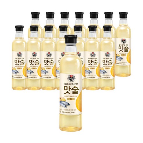 CJ제일제당 백설 생강 맛술, 800ml, 15개
