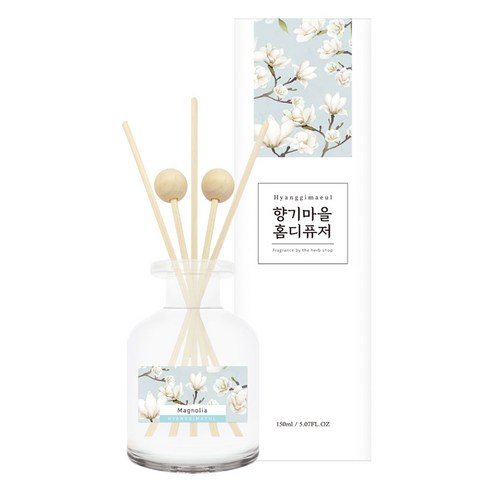 향기마을 실내용 홈 디퓨저 150ml, 목련
