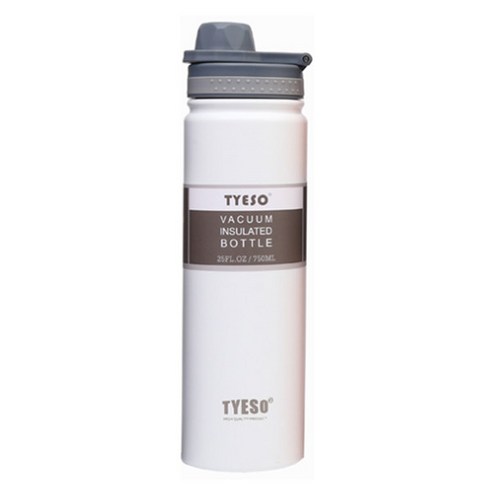 TYESO 진공단열 스포츠 보틀 텀블러, 화이트, 750ml